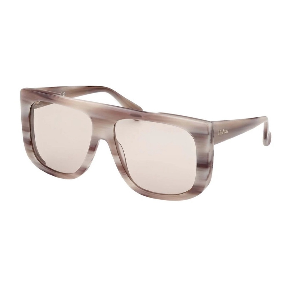 NWT Max Mara Eileen Oversized Sunglasses in Grey Tortoise Sunglasses